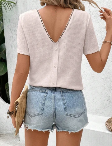 Tricou SHEIN, crem Crem