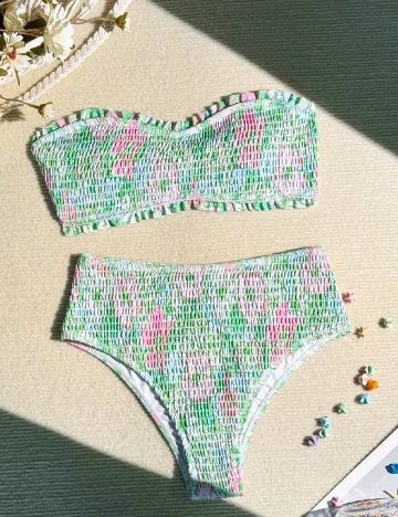 Costum de baie SHEIN, floral print
