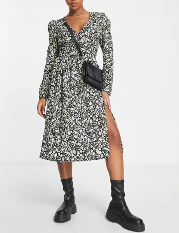 Rochie medie Monki, floral print Floral print