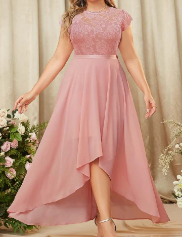 Rochie lunga SHEIN CURVE, roz Roz