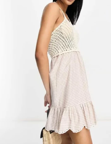 Rochie scurta ASOS, crem