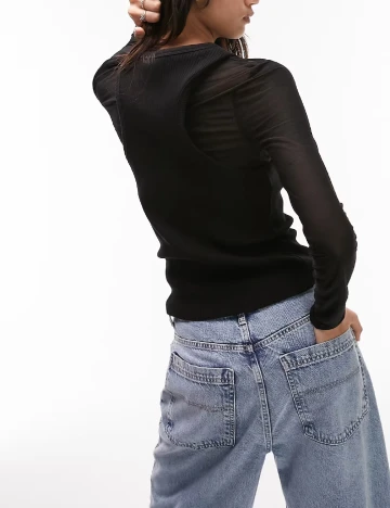 Bluza Top Shop, negru Negru