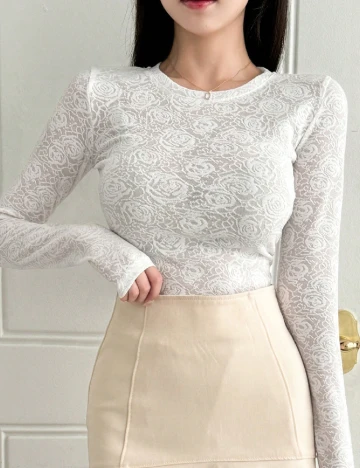 Bluza Dazy, alb Alb