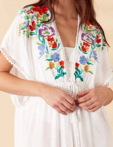 Kimono Accessorize, alb Alb