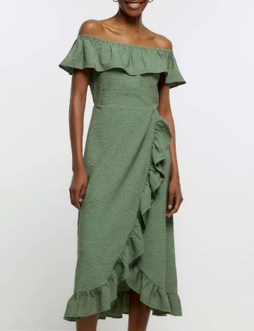 Rochie medie River Island, verde Verde