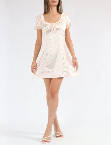 Rochie scurta Glamorous, crem