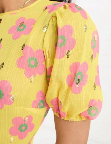 Rochie scurta Never Fully Dressed, galben Galben
