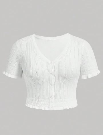 Bluza SHEIN CURVE, alb Alb