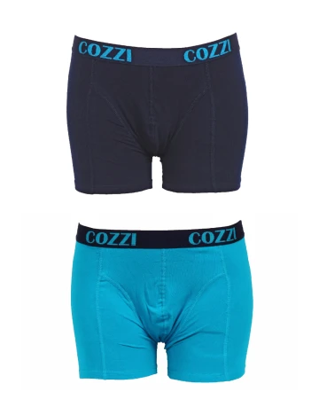 Set Boxeri 2 perechi Cozzi, albastru/bleumarin Albastru