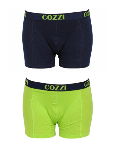 
						Set Boxeri 2 perechi Cozzi, verde/bleumarin