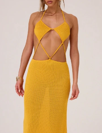 Rochie lunga Musera, galben Galben