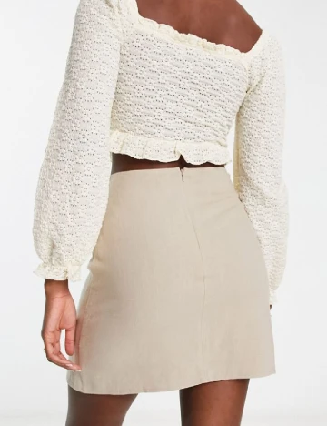 Fusta Miss Selfridge, bej Crem