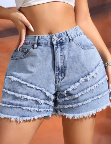 Pantaloni scurti SHEIN, albastru Albastru