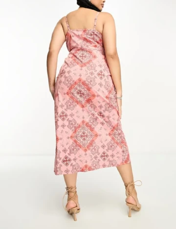 Rochie medie ASOS Curve, roz Roz