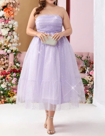 Rochie medie SHEIN CURVE, lila Mov