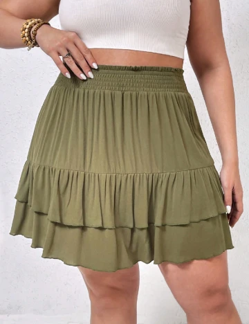 Fusta SHEIN CURVE, verde Verde