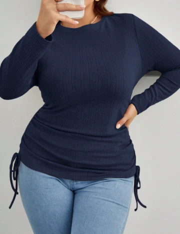 Bluza SHEIN CURVE, albastru Albastru