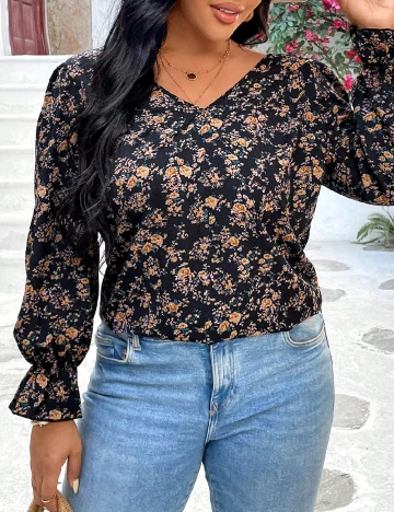 Bluza SHEIN CURVE, floral print Floral print