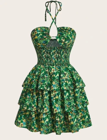Rochie scurta SHEIN, verde Verde