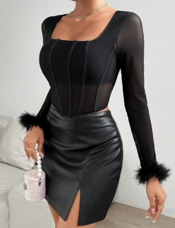 Top SHEIN, negru