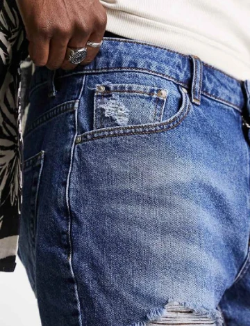 Pantaloni scurti ASOS, albastru Albastru