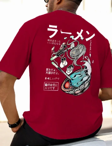 Tricou SHEIN Plus Size Men, rosu Rosu