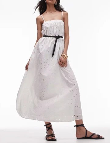 Rochie lunga Top Shop, alb Alb