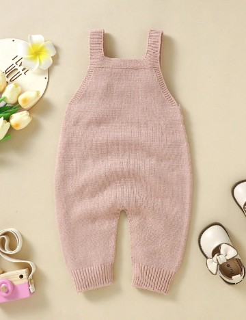 Salopeta Shein Kids, roz pudra