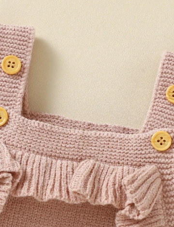 Salopeta Shein Kids, roz pudra