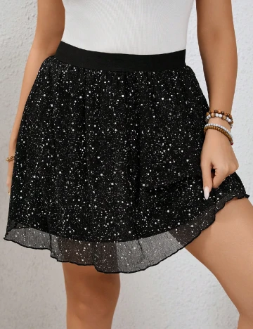 Fusta SHEIN CURVE, negru Negru