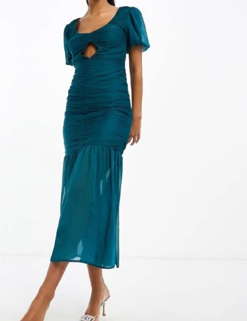 Rochie medie ASOS, turcoaz Albastru