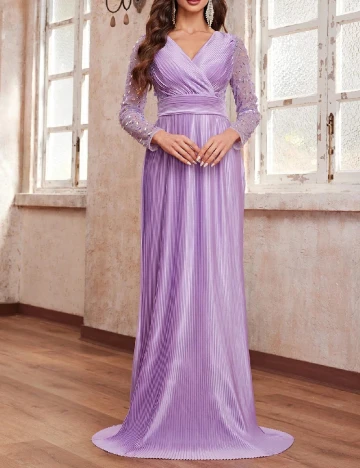Rochie lunga Giffniseti, mov Mov
