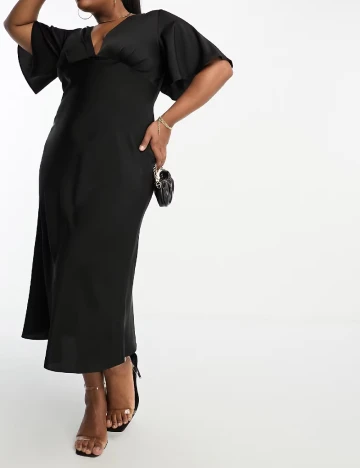 Rochie lunga ASOS Curve, negru Negru