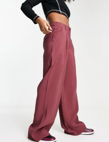 Pantaloni ASOS, roz pudra inchis Roz