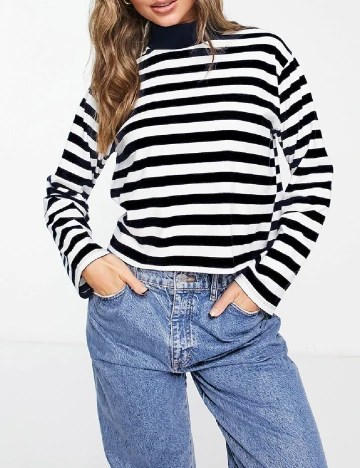 Bluza ASOS, alb/negru