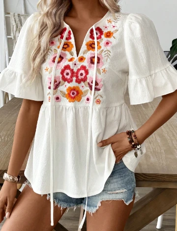 Bluza SHEIN, alb Alb
