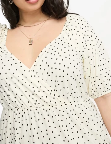Rochie lunga ASOS Curve, ecru Alb
