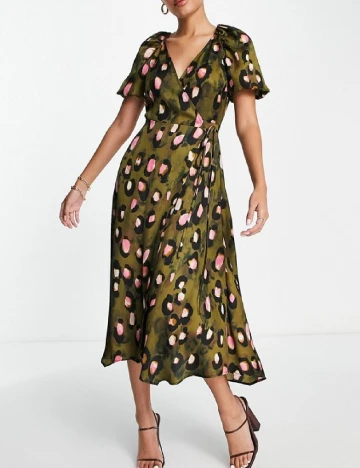 Rochie medie ASOS, verde