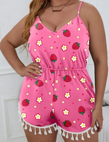 Salopeta SHEIN CURVE, roz