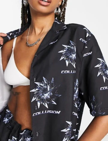 Camasa COLLUSION, negru