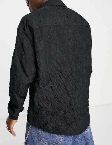Camasa Oversize ASOS, negru Negru