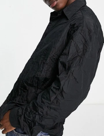 Camasa Oversize ASOS, negru Negru