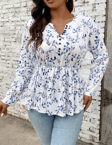 Bluza SHEIN CURVE, alb