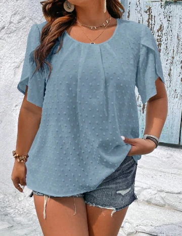 Bluza SHEIN CURVE, albastru Albastru