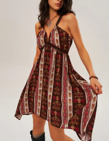 Rochie scurta SHEIN, maro Maro