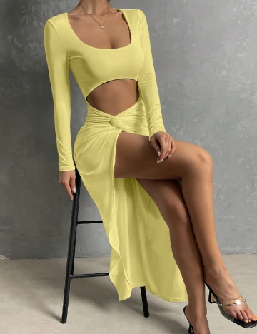 Rochie lunga SHEIN, galben Galben