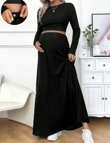 Compleu SHEIN Maternity, negru Negru