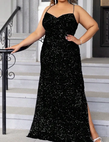 Rochie lunga SHEIN CURVE, negru Negru
