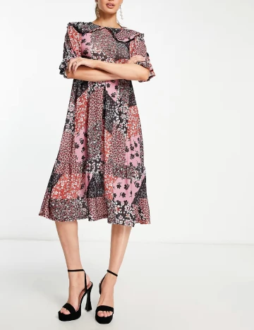 Rochie medie Miss Selfridge, mix culori Mix culori