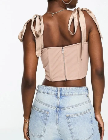 Top LACE & BEADS, crem